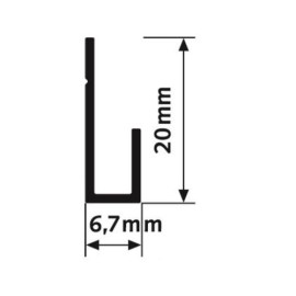 Artiteq J-Rail Classic wit en alu in Bulk - per 5 stuks