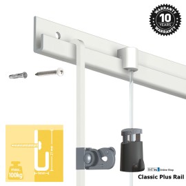 Artiteq J-Rail Classic Plus wit en alu in Bulk - per 5 stuks