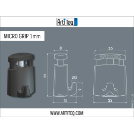 Artiteq 1,0mm Zelfremmende Micro Haak - 10kg - per 10 stuks