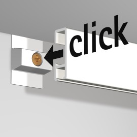 Artiteq click & connect click rail 3 rings voor niet rechte muren