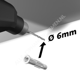 Artiteq Universele Wand Plug - 6mm - per 100 stuks
