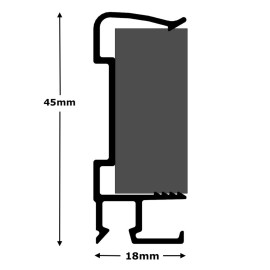 Artiteq Art Strip Inbouw Rail 300cm - per 2 stuks