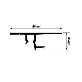 Artiteq Shadowline Drywall Inbouw Rail 250cm - per 10 stuks