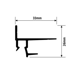 Artiteq Shadowline Masonry Inbouw Rail 250cm - per 10 stuks