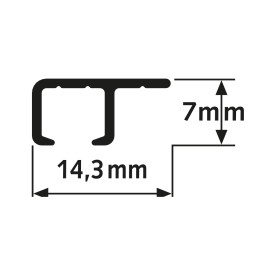 Artiteq Top (Plafond) Rail in 3 kleuren - per 10 stuks
